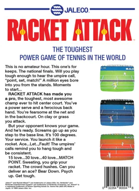 Racket Attack (USA) box cover back